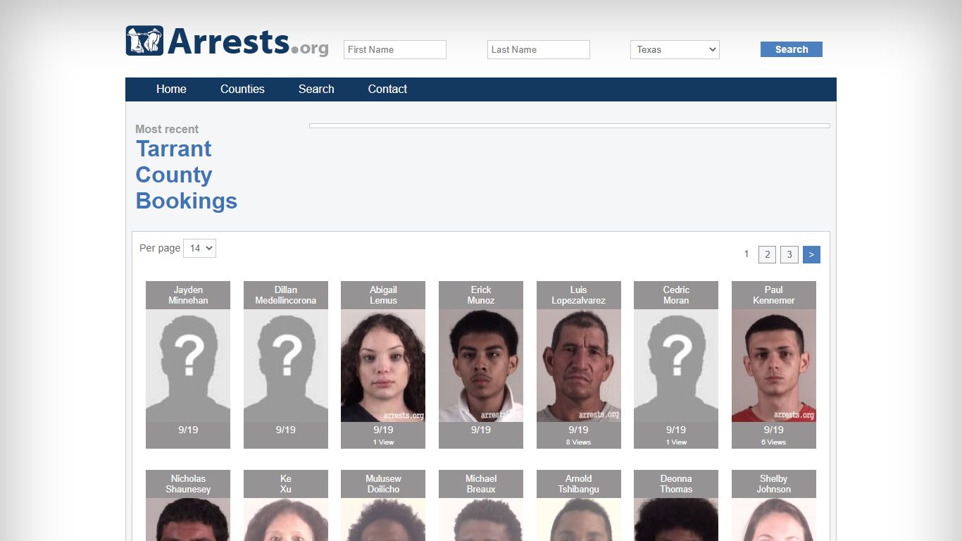 Tarrant County Arrests and Inmate Search